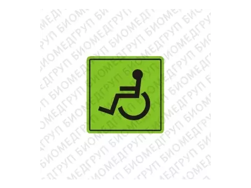 Тактильная пиктограмма G01 Знак доступности для инвалидов всех категорий 200x200 из ПВХ