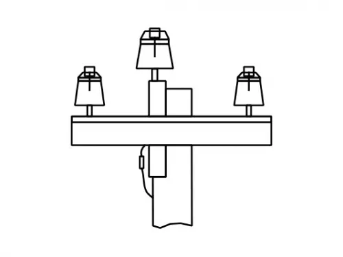 КТВ Комплект траверс высоковольтных для ж/б опор одноцепных ВЛ 10 кВ