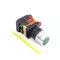 ABLF-22 d22mm 220V 1NO+1NC (неон зеленая) кнопка управления фото 1