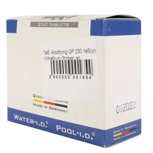 Таблетки Acidifying GP (Хлор HR 5 - 200 мг/л) 250 таб/уп. (10таб/шт) PrimerLab фото 1