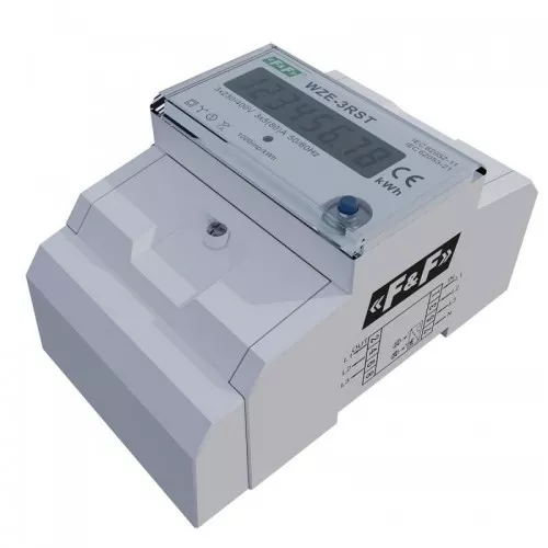 Трехфазный счетчик электроэнергии F&F WZE-3RST, 80A фото 3