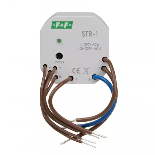 Реле управления роллетами F&F STR-1 напряжение 230V AC, двухкнопочное фото 1
