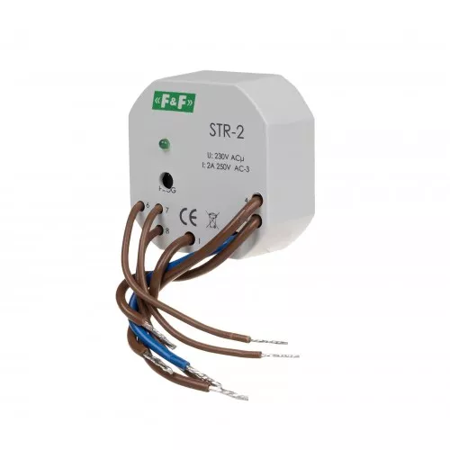 Реле управления роллетами F&F STR-2, 230V AC, однокнопочное фото 2