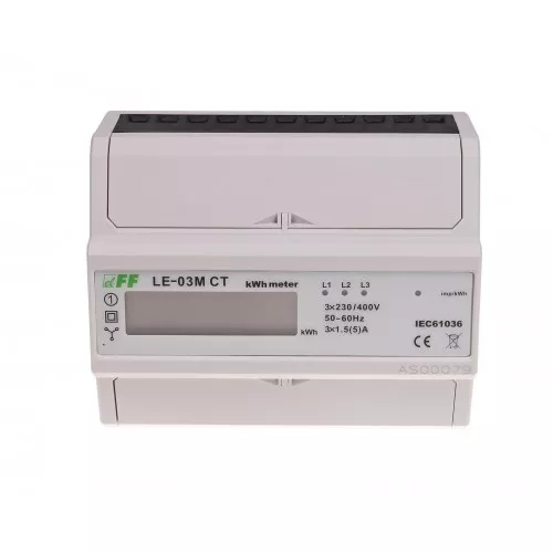 Счетчик электроэнергии LE-03M CT трехфазный, MODBUS RTU, трансформаторного подключения фото 1