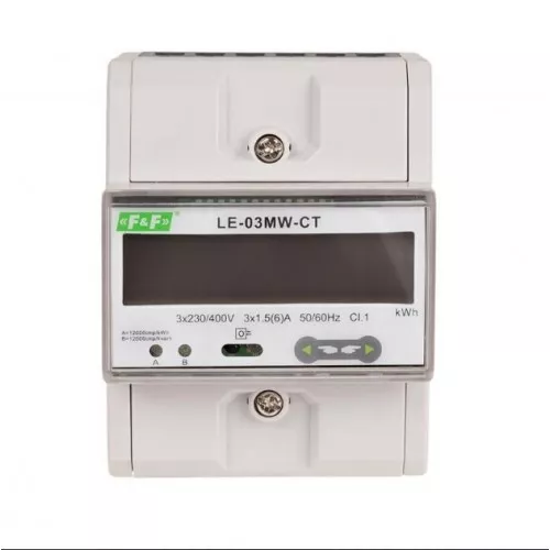 Счетчик электроэнергии LE-03MW-CT, 3-фазный, Modbus RTU, трансформаторного подключения фото 1