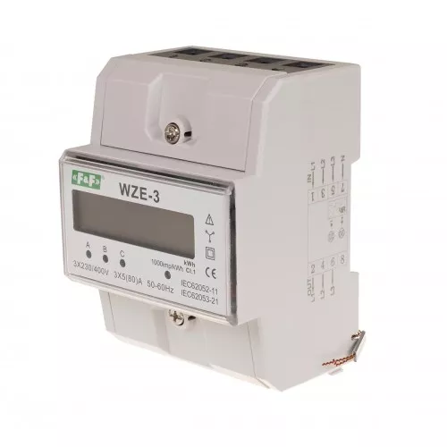 Трехфазный счетчик электроэнергии F&F WZE-3, 80A фото 3