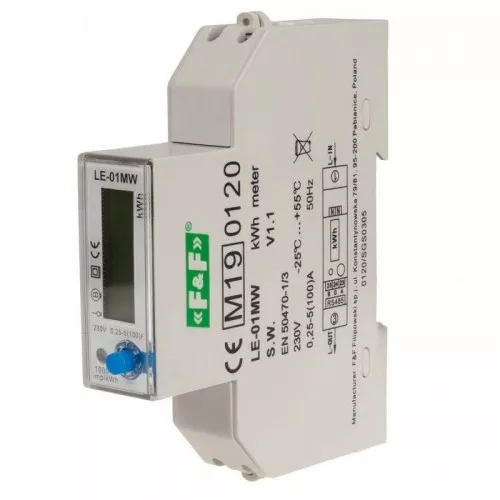 Счетчик электроэнергии LE-01MW, однофазный, MODBUS RTU, многотарифный фото 2