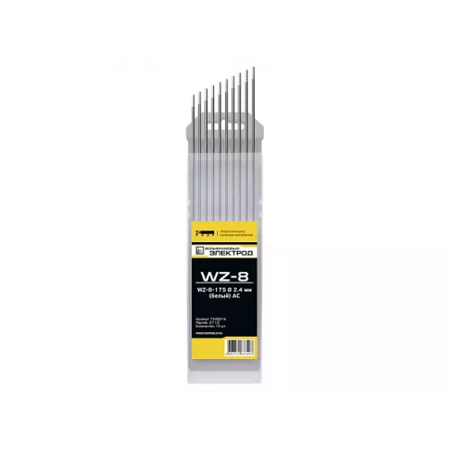 Электроды вольфрамовые КЕДР WZ-8-175 Ø 2,4 мм (белый) AC фото 2