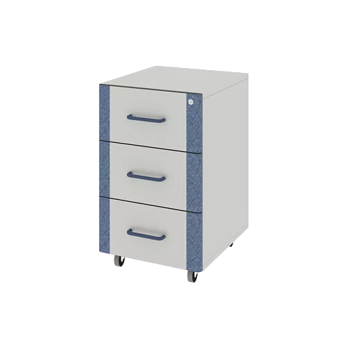 Тумба подкатная из ЛДСтП с 3 ящиками ЛАБ-PRO ТПЯ3 40.50.67 фото 1