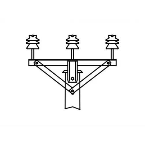 КТ-д Комплект траверс высоковольтных для деревянных опор одноцепных ВЛ 10 кВ фото 1