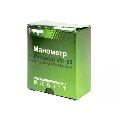 Манометр КЕДР ТМ2 Кислород, (0-25 МПа, кл.2,5, М12Х1,5) О2-У фото 3